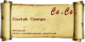 Csutak Csenge névjegykártya